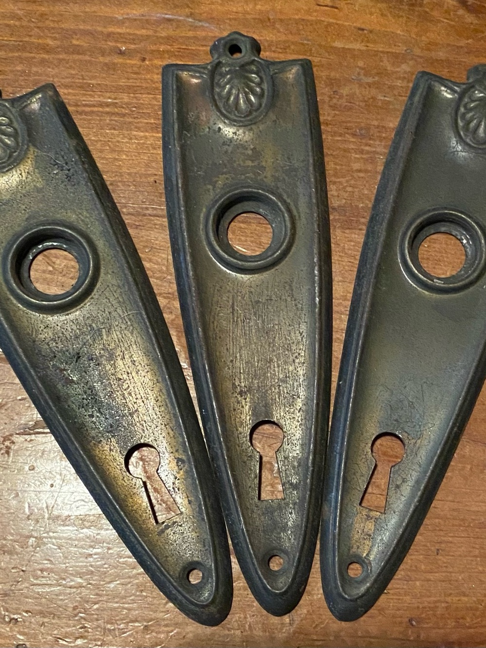 1890-1910 antique door knob plate. 3 total.